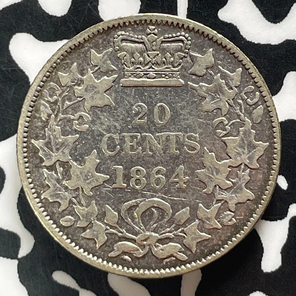 1864 New Brunswick 20 Cents Lot#JM9271 Silver! Nice! - Image 2 of 2