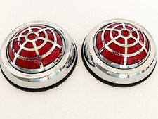 Hot Rod1950 Pontiac Tail Lights Spider Web Overlay Rubber Gaskets L.e.d -1 Pr
