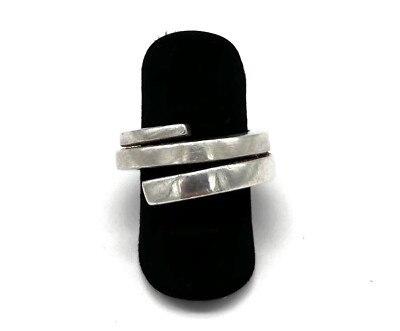925/- Silberring, Bandring, Muster, Pierre Cardin, Gr. 53, 10 mm breit