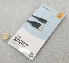 AsdaTech MICRO USB Charging/Data Cable/Lead USB-A to MICRO USB 0.9 Metre New FP
