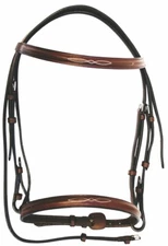 Henri de Rivel Advantage Fancy Raised Snaffle Bridle with Laced Reins