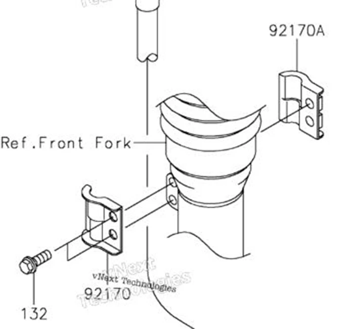 Soporte de abrazadera de guía de manguera de freno delantero para KAWASAKI KLX 140/L/G/RL 150 230SM 450R Foto 4 de 4