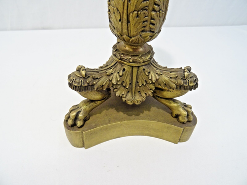 ALTES PAAR KERZENLEUCHTER KERZENSTÄNDER EMPIRE BRONZE CANDLESTICK LEUCHTER CANDELIERE - Bild 7 von 13