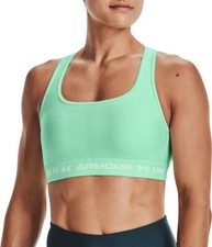 NWT Women's Under Armour Aqua Medium Impact Crossback Sports Bra