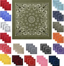 Trainmen Paisley Jumbo Bandana Military Large Army Cotton Bandanna 27" 3 Pack