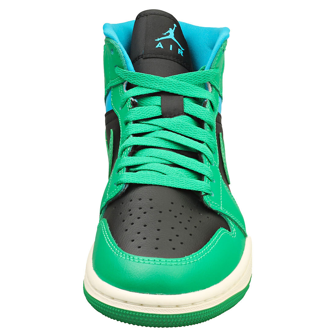 Nike Air Jordan 1 Mid Womens Black Green Fashion Sneakers | eBay
