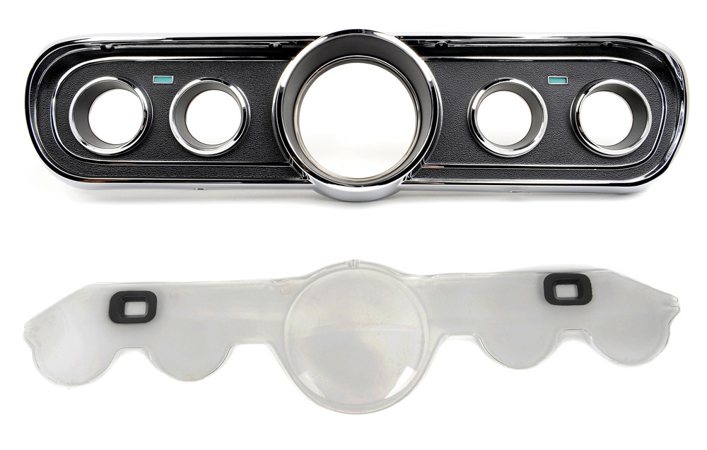 1968 Ford Mustang Dash Bezel & Lens Kit - Black Standard Interior Set (5-Piece) 12 thumbnail image
