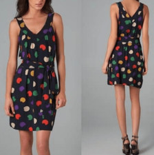 Marc By Marc Jacobs Normandy Blue Smudge Dot Dress