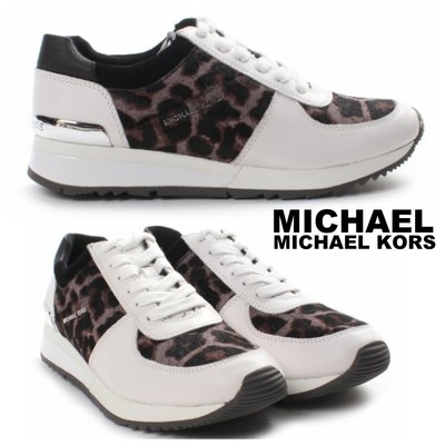 MICHAEL KORS Allie Wrap Sneakers Hair Calf Trainer Sport Animal