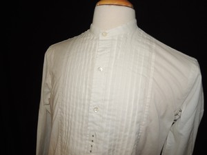 NWT POLO Ralph Lauren Ivory Banded collar with pleats shirt Small NEW | eBay
