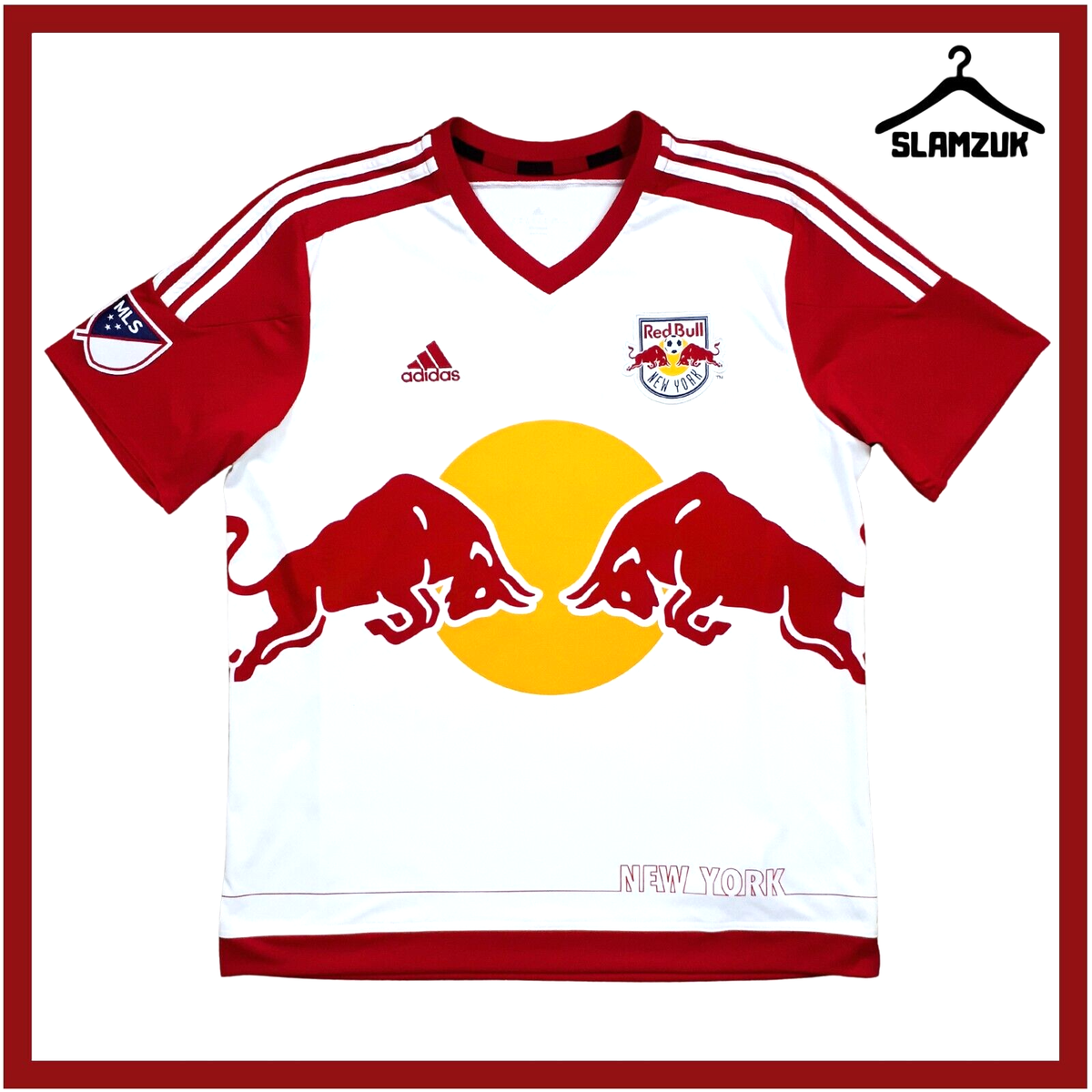 New York Red Bulls Football Shirt Adidas XL Home Soccer Jersey