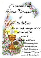 Invito Prima Comunione Bigliettini bomboniera bomboniere personalizzato gratis b