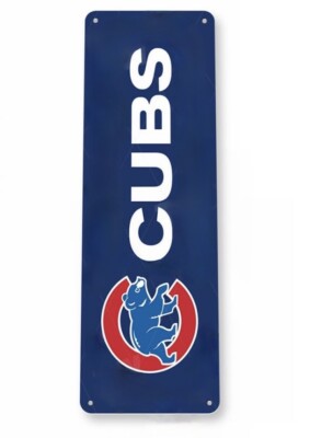 CHICAGO CUBS TIN SIGN WRIGLEY FIELD FLY THE W GRACE SANDBERG BANKS