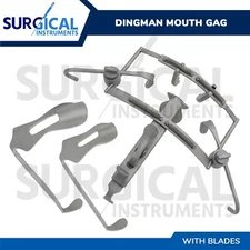 DINGMAN Mouth Gag with Blades Surgical Dental Instruments Stainless German Grade