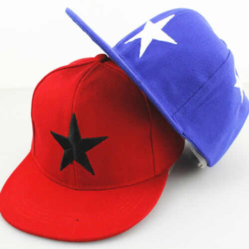 Kids Baby Boys Star Baseball Cap Snapback Adjustable Sport Hip Hop Visor Sun Hat - Afbeelding 1 van 23