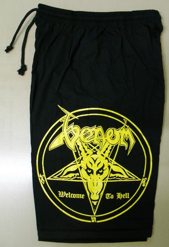 Venom Welcome To Hell Cotton Shorts Sweatpants Black Metal Band Free Size New!