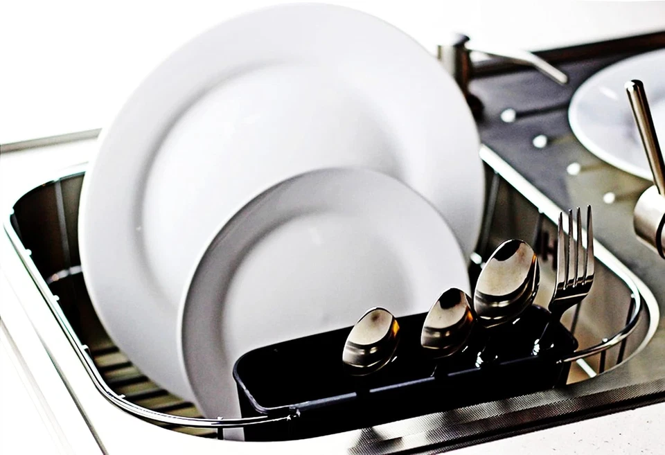 Роскошные хромированные стальные небольшие сливные устройства для тарелок (черные) - Изображение 3 из 4