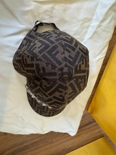 Fendi Fendi Feel Crystal Embellished Monogram hat black and brown