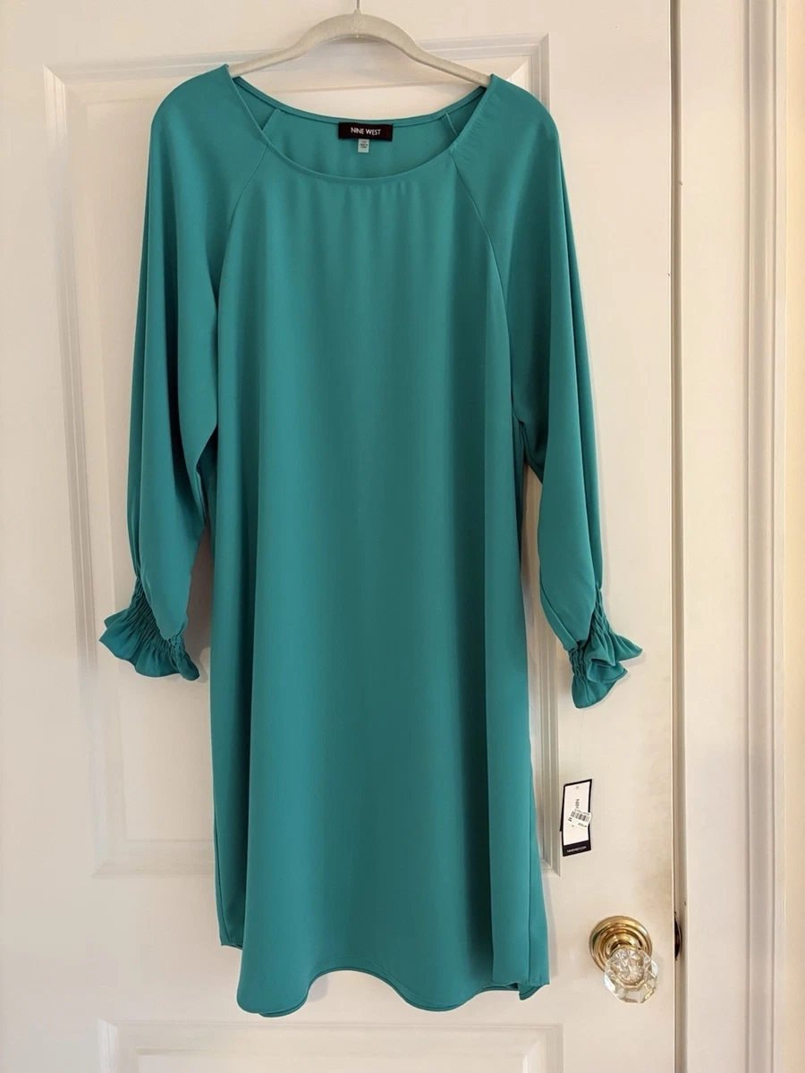 nine west green dress Nine West 90's Green Halter Silk Dress with Belt The Archive Project