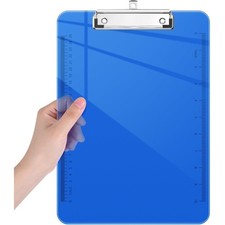 Plastic Clipboard with Translucent Ruler Low Profile Office School Supplies