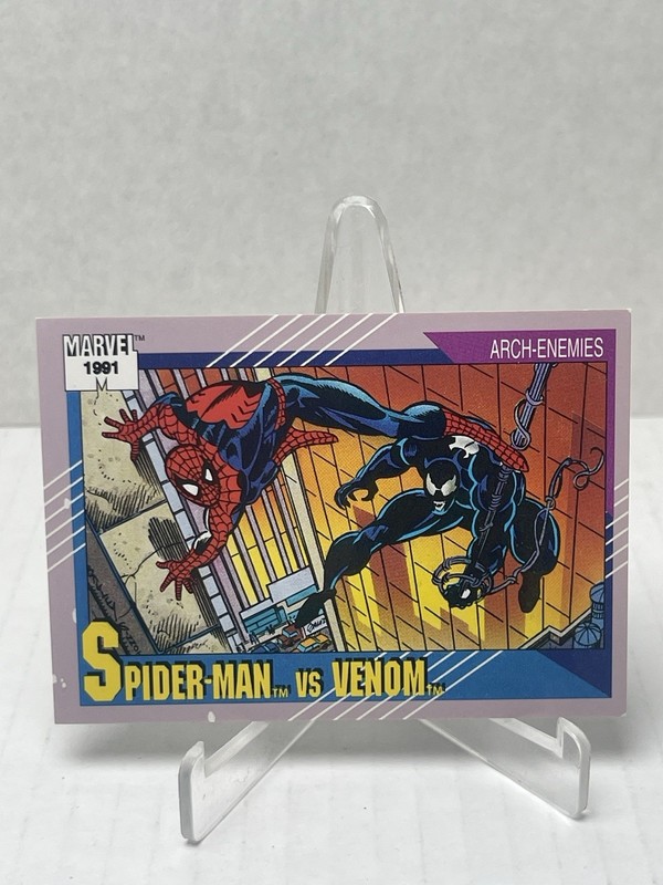 1991 Impel Marvel Universe II #91 Spider-Man vs. Venom