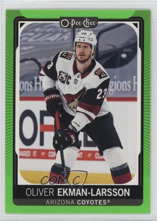 2021-22 O-Pee-Chee Neon Green Border 12/50 Oliver Ekman-Larsson #401 1k9
