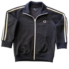 Fred Perry Kids Track Jacket 6-7 Years Navy White Laurel Wreath Full Zip