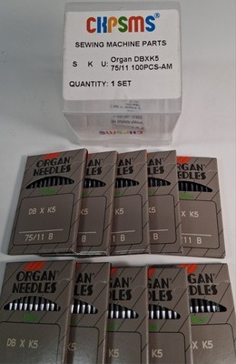 100 Titanium Ball Point DBXK5 75-11 Commercial Embroidery Sewing Machine Needles