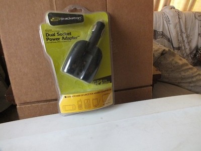 Bracketron Inc Dual Socket Power Adapter (Cell Phone, GPS, etc.) Factory Sealed