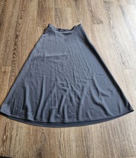 H&M Size 8 Satin Twirl Skirt Slip Black