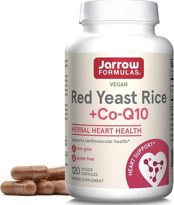 Red Yeast Rice 1200 Mg & Co-Q10 100 Mg per Serving - 120 Veggie Caps - 60 Ser...