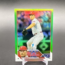 2023 TOPPS 1ST EDITION GREEN FOIL NOAH SYNDERGAARD CARD #145 #'D /150