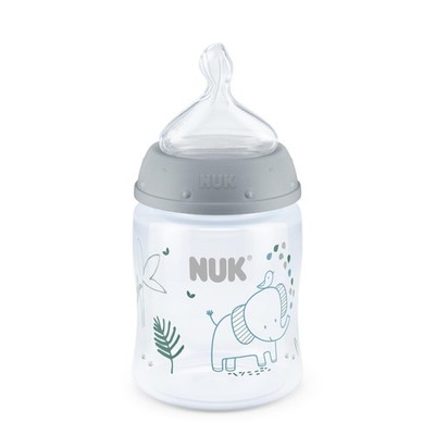 NUK Smooth Flow Anti Colic Baby Bottle, 5 1 Count (Pack of 1), Gray Elephant