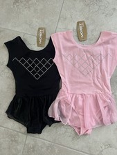 Jacques Moret Dance Sleevess Skirtall leotard New lot of 2 Size XS 4/5 New