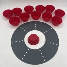 Nu Wave Silicone Cup Cake Liners Set of 12 & Silacone Baking Ring NuWave