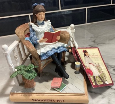 American Girl Doll Pleasant Co Samantha Book End HTF Hallmark Porch Ceramic