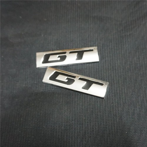 1PC Chrome Silver GT Black Metal Emblem Decal Sticker Badge Motor 3D Sport Coupe - Picture 4 of 12
