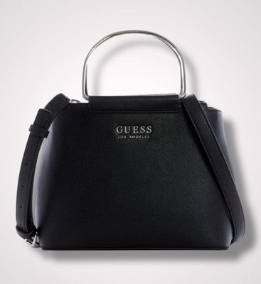 GUESS Women s Feldstein Satchel Hand Bag Black