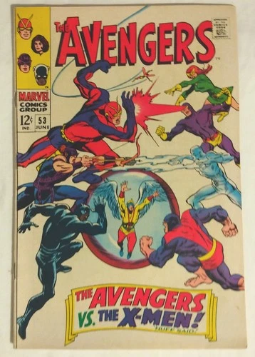 Avengers #53 1968 Vintage Marvel Comic X-Men Hawkeye Black Panther Magneto Wasp