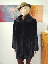 JORDACHE - halblange luxuriöse Kunstpelz-Jacke Gr.42/44 braun in Nerz-Optik