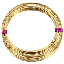 26Ga/0.4mm 49.21Ft Half Hard Bendable Brass Square Wire, Brass