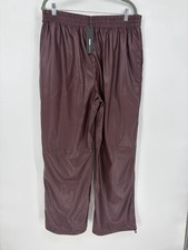 NWT Fashion Nova Burgundy Faux Leather Jogger Pants Women s 1X