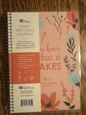 Erin Condren Coiled A5 Daily Wellness Planner, Laminate  Floral Pink - 3 Months