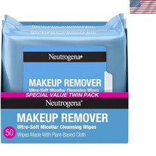 NEW Makeup Remover Wipes Micellar Alcohol-Free Face Towelettes Remove Waterpr...