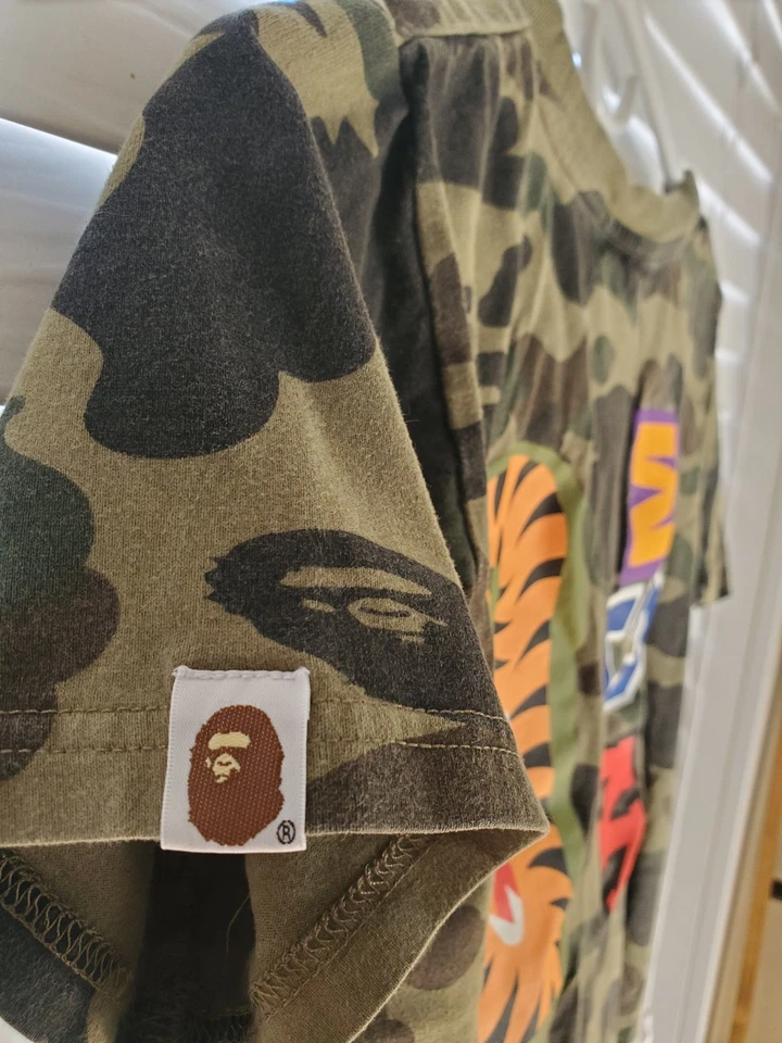 Bape Camo Shark Tiger WGM T-Shirt World Gone Mad Authentic - Size Small - Image 3 of 4