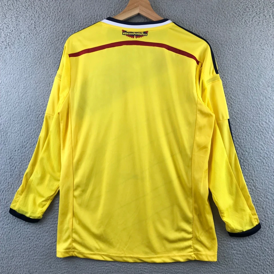 Camiseta de fútbol Adidas Colombia manga larga amarilla para hombre talla S ClimaCool Foto 2 de 4