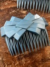 Vintage Goody Plastic Side Hair Combs Blue Bow Design 3 3/8" — photo 2