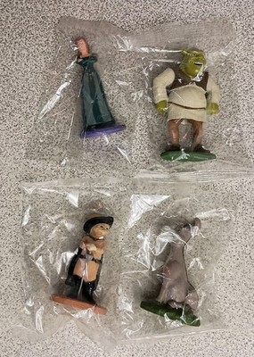 4 ''Shrek 2'' General Mills 2003 Betty Crocker Fruit Roll-Ups Figures Figurines 3''