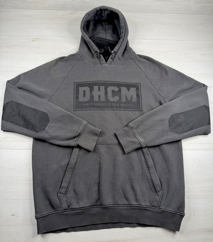 Troll Co Hoodie Dirty Hands Clean Money Gray Graphic Print Face Mask Mens XL