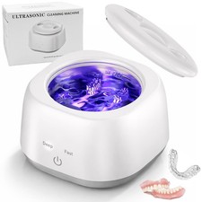 Ultrasonic Retainer Cleaner Machine 48kHz Denture Cleaning standard, white